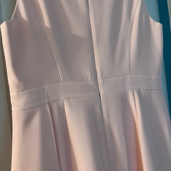 ELIZAJ Ella Ruffle Cascade Crepe Sheath Dress In Blush - Picture 11 of 14